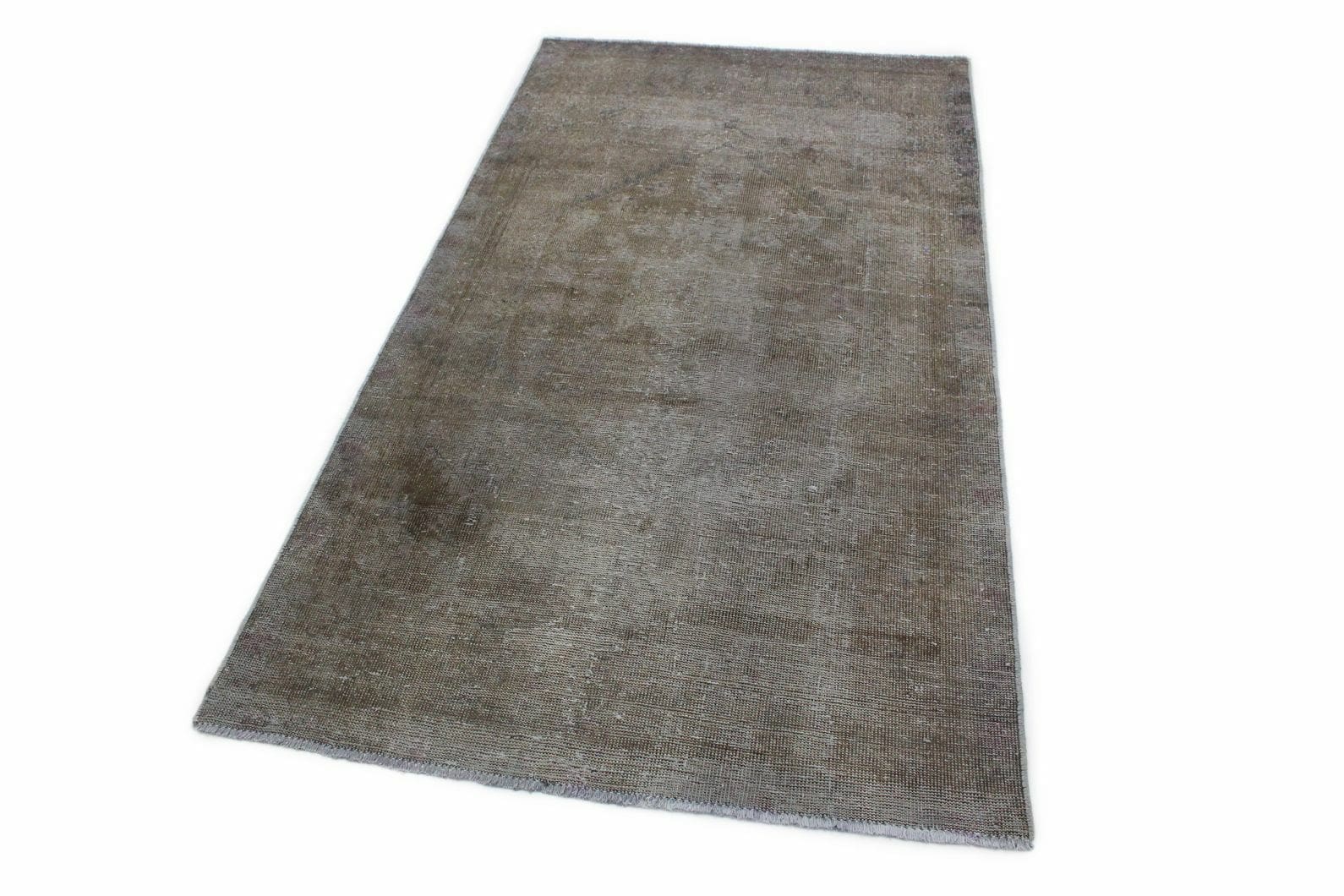 Vintage Orientteppich Grau 229x119 cm – handgeknüpft, Unikat