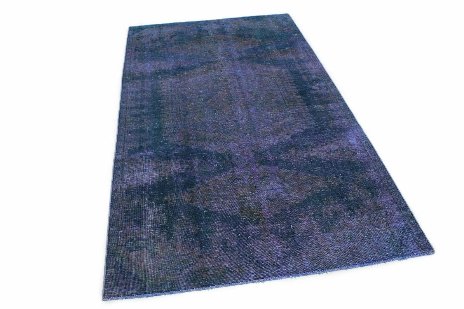 Vintage Orientteppich Blau 270x159 cm, handgeknüpft, Unikat
