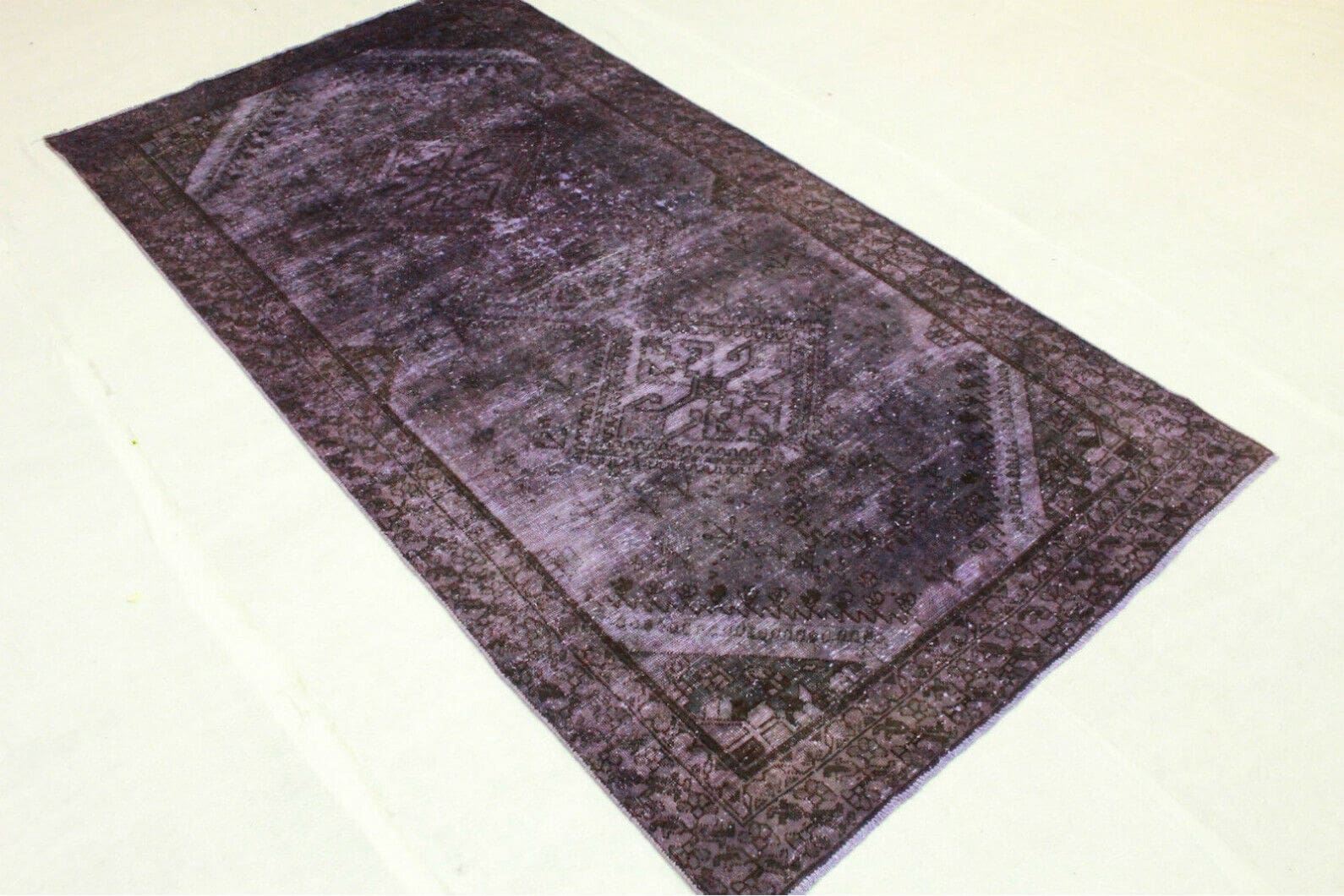 Vintage Orientteppich Lila 292x149cm – Exklusives Design, handgeknüpft