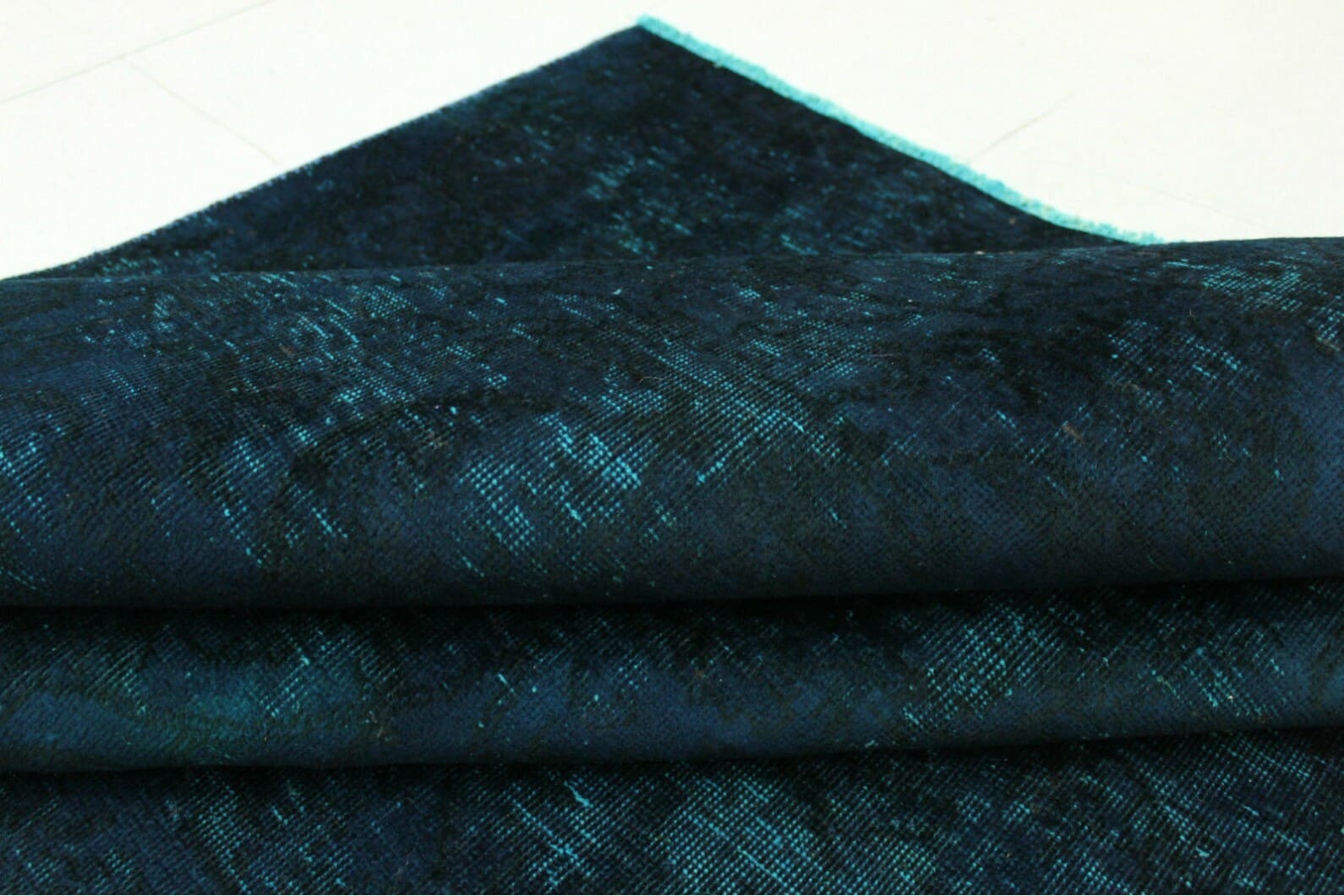 Handgeknüpfter Vintage Orientteppich Blau 302x209cm - Chic Design