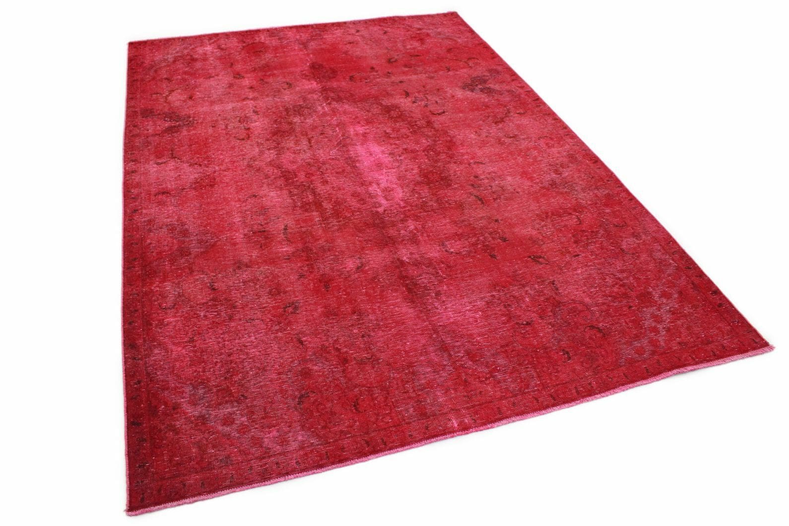Vintage Orientteppich Rot 322x229 cm, handgeknüpft, Unikat