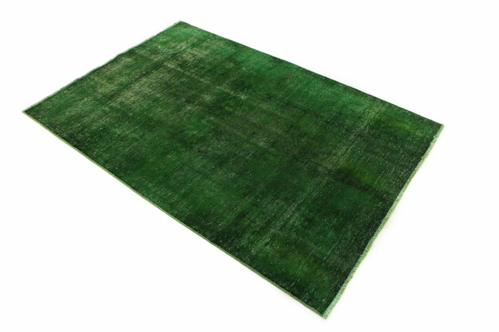 Exklusiver Vintage-Orientteppich 212x147 cm grün, handgeknüpft