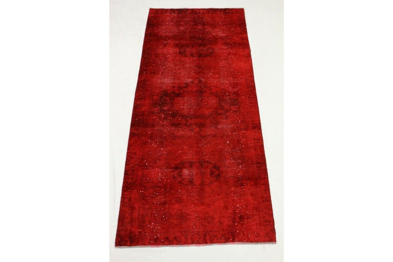Vintage Orientteppich Läufer Rot 275x112cm, handgeknüpft