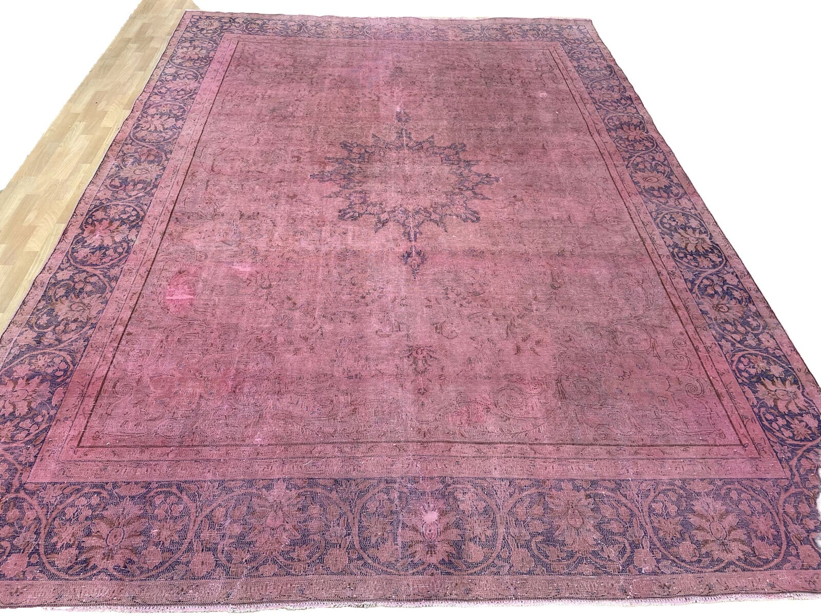 Vintage Orientteppich 403x299cm Rot, Designerstück, handgeknüpft
