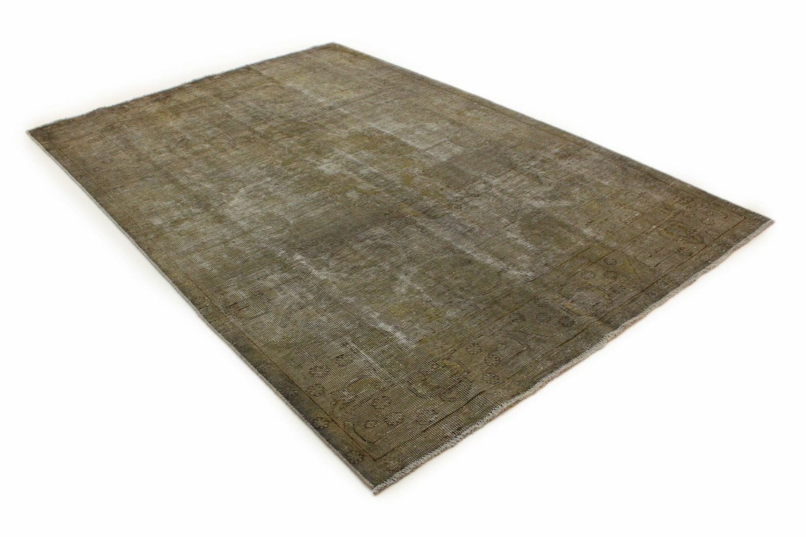 Exklusiver Vintage-Orientteppich 290x194 cm Beige Sand, handgeknüpft