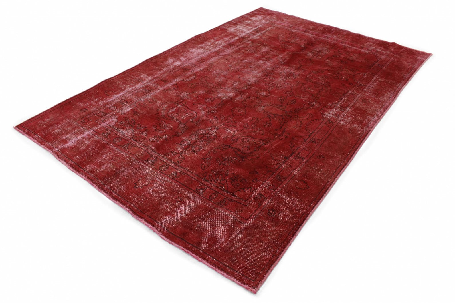 Vintage Orientteppich Rot 281x179cm – Exklusiv handgeknüpft