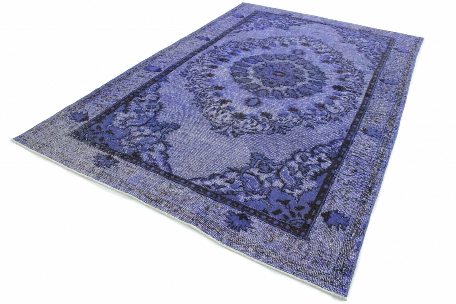 Vintage Orientteppich Lila 296x189 cm, handgeknüpft, Unikat
