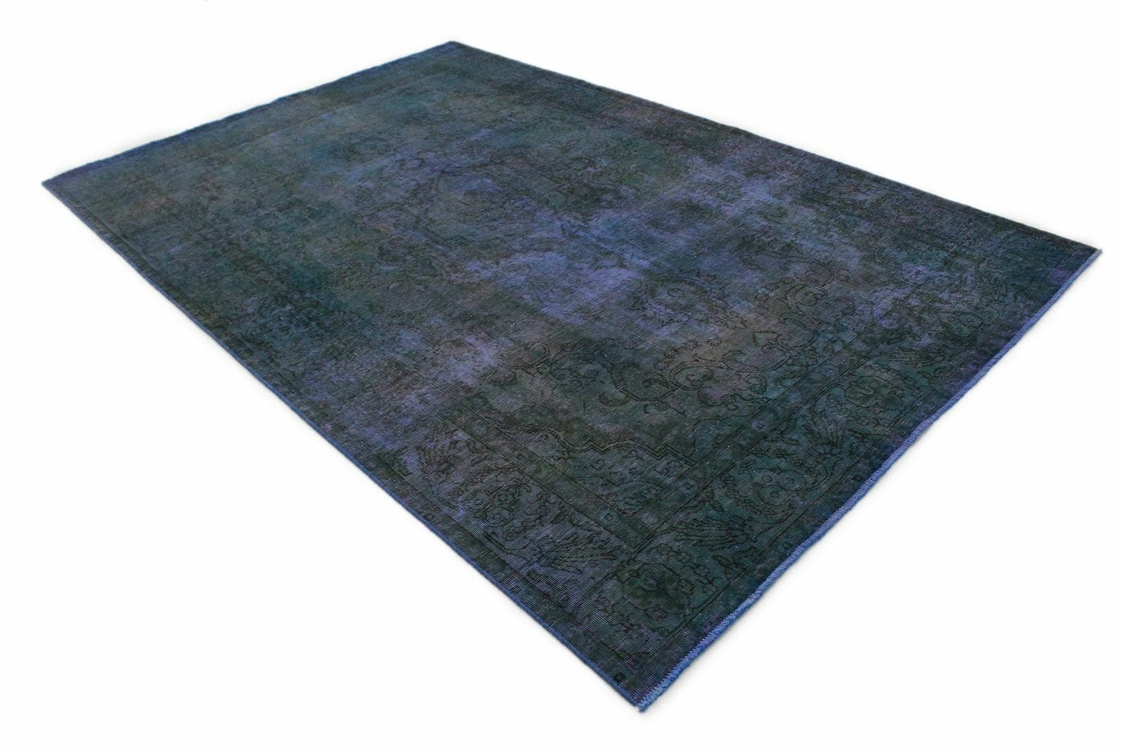 Vintage-Teppich Blau 316x213cm, handgeknüpft, Orientteppich