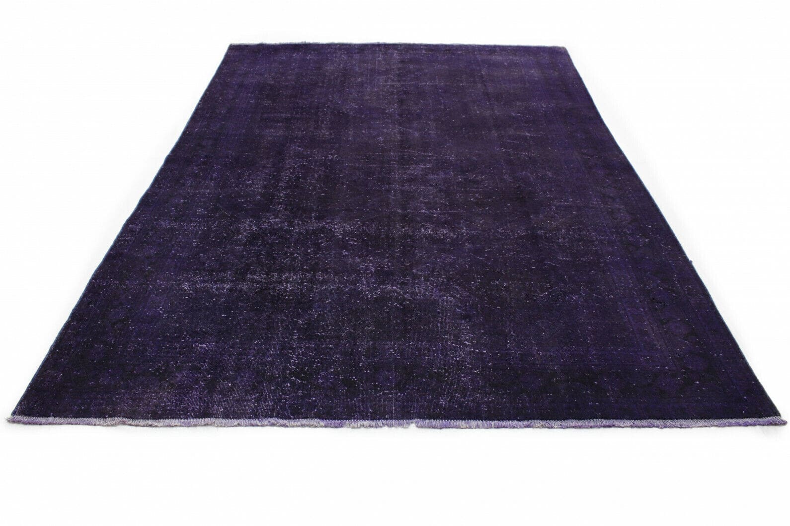 Moderner Vintage Orientteppich Lila 317x209cm - handgeknüpft