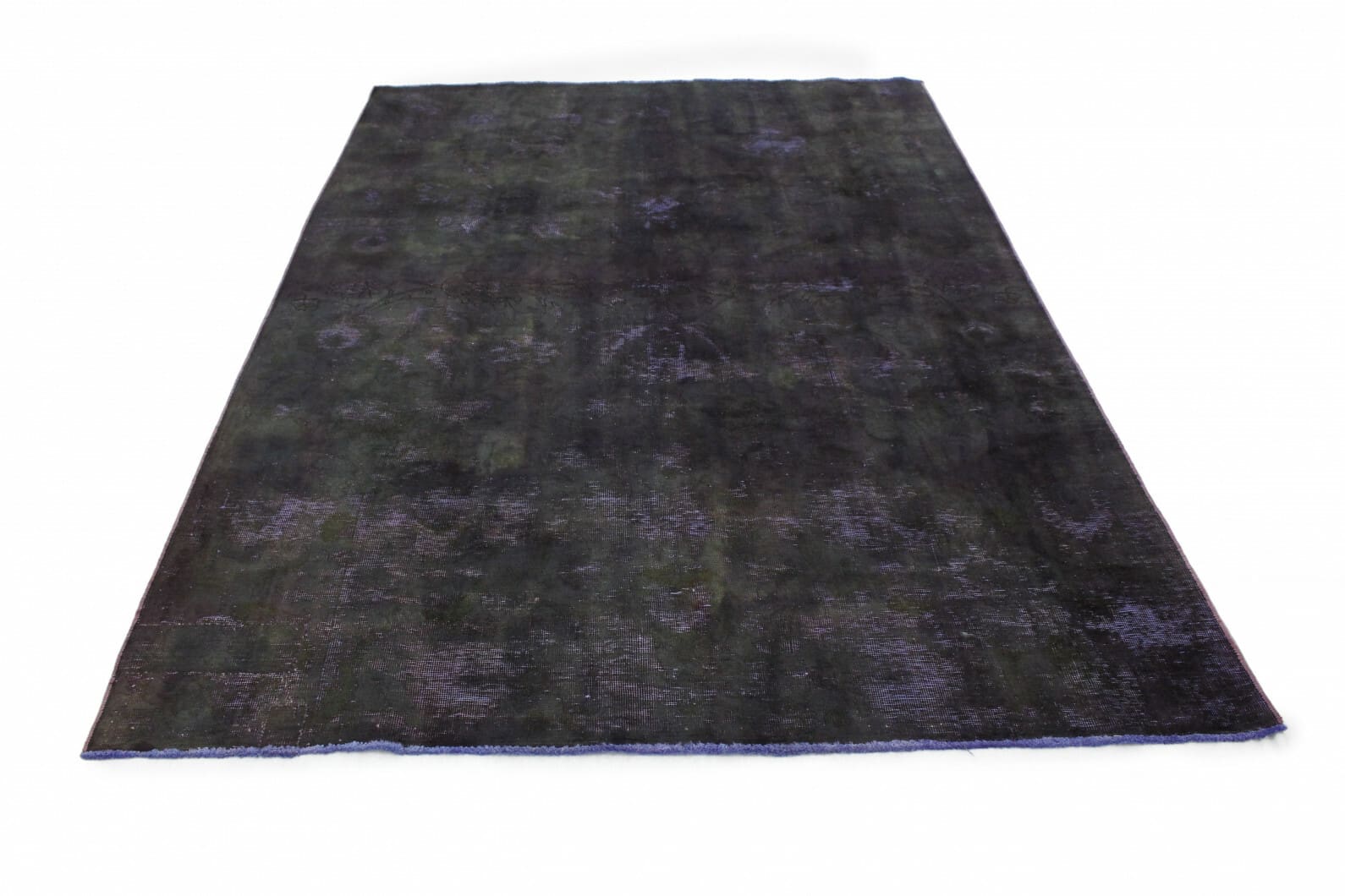 Vintage Orientteppich Schwarz 280x189 cm – handgeknüpft