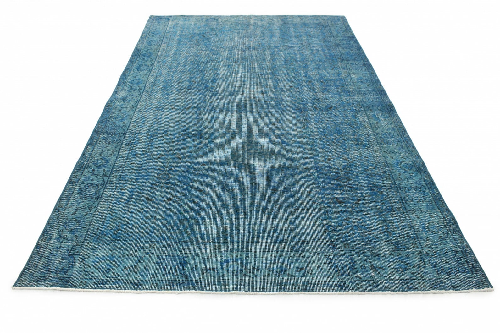 Vintage Orientteppich Türkis 288x171cm, handgeknüpft, einzigartig