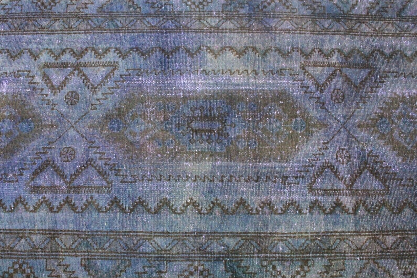 Vintage Läufer Lila 280x89cm - Exklusiver Orientteppich, handgeknüpft