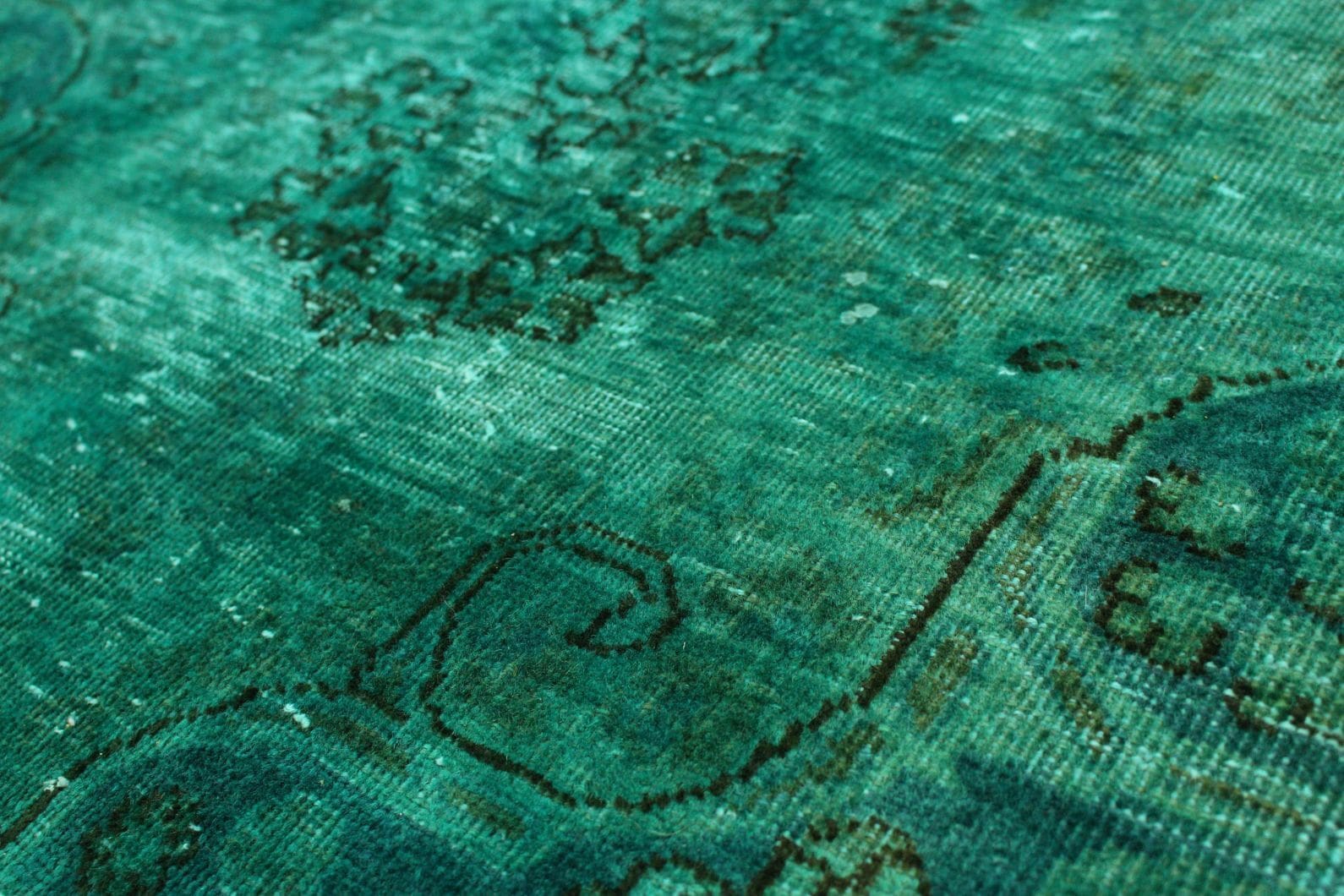 Orientteppich Vintage Türkis Grün 372x289 cm - handgeknüpft