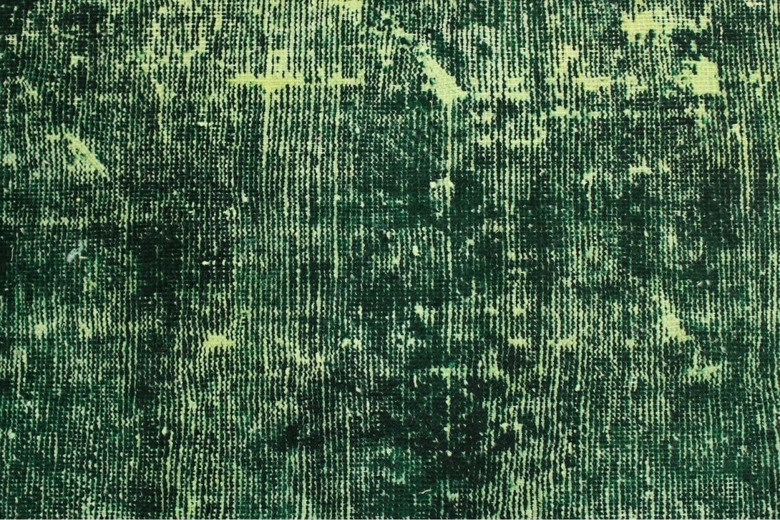 Vintage Orientteppich 258x99cm Grün - Handgeknüpft Unikat