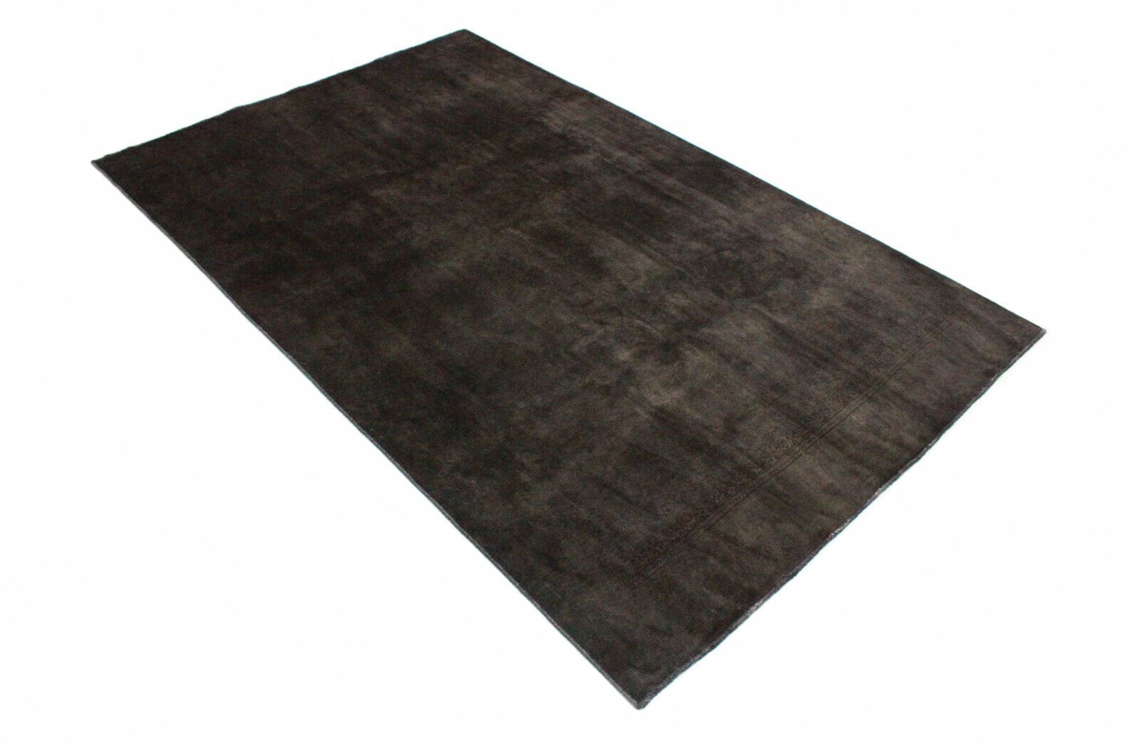 Vintage Teppich Schwarz 293x189cm - Handgeknüpft, Orientteppich