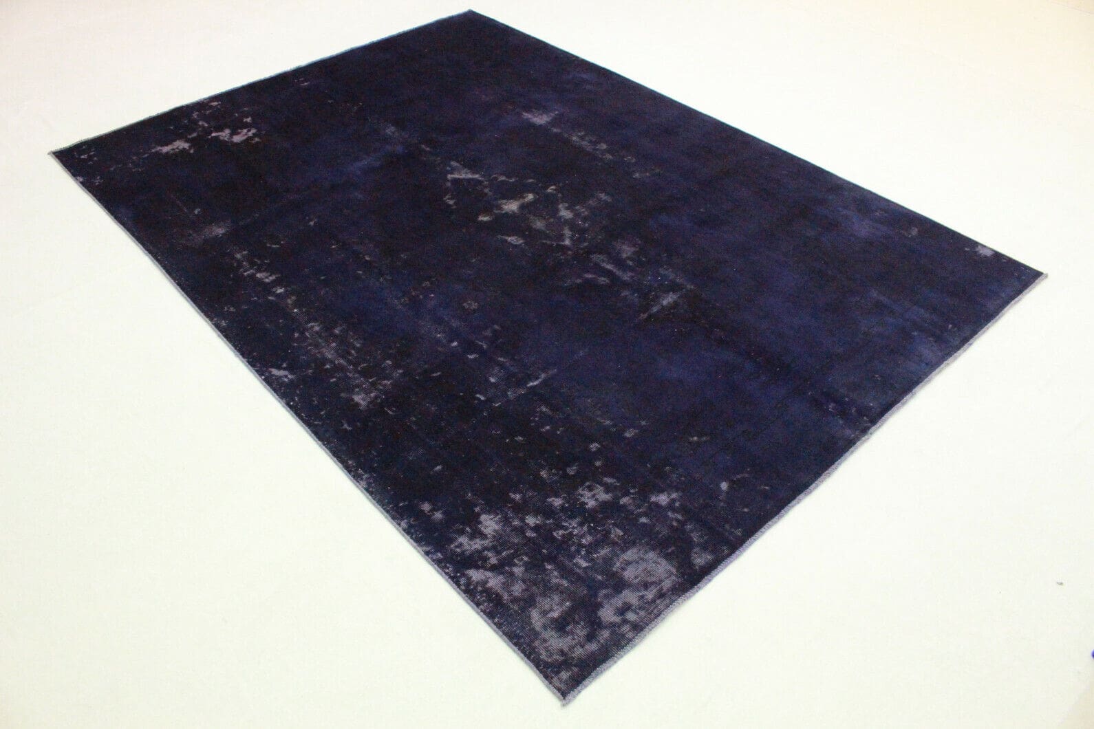 Vintage Orientteppich 307x231cm Lila Blau handgeknüpft