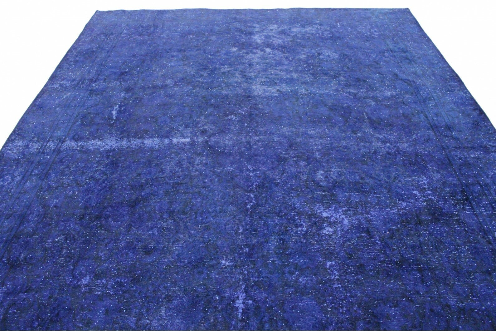Vintage Orientteppich 373x269cm ultramarinblau lila, handgeknüpft