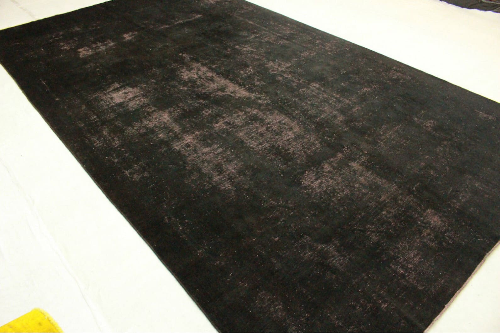 Vintage Orientteppich 475x281cm Schwarz Rosa, handgeknüpft