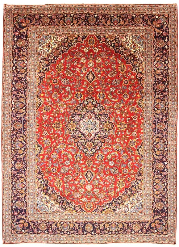 Kashan Teppich 418x301 cm – Traditioneller Perserteppich handgeknüpft