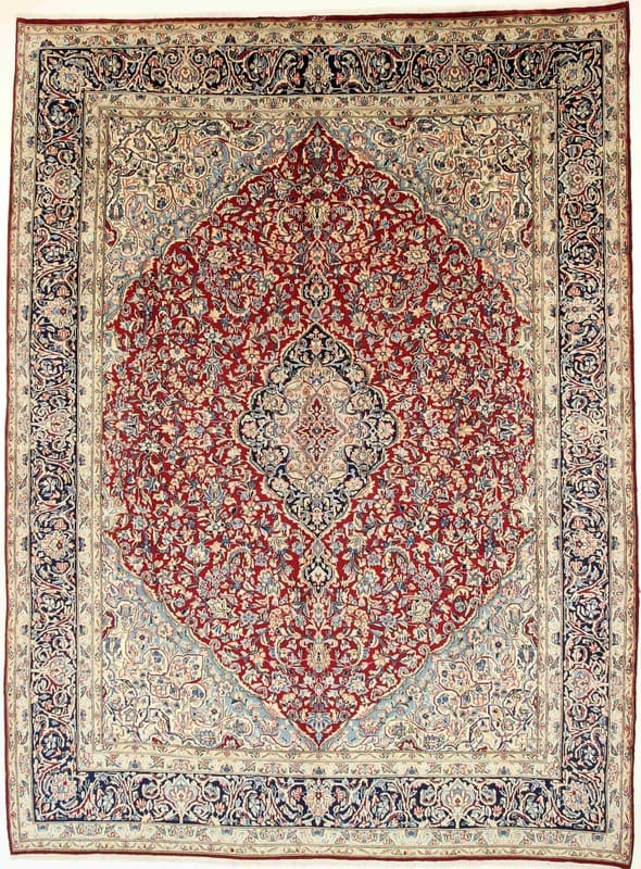 Kerman Ravan Teppich 396x288 cm – stilvoll handgeknüpft Perserteppich