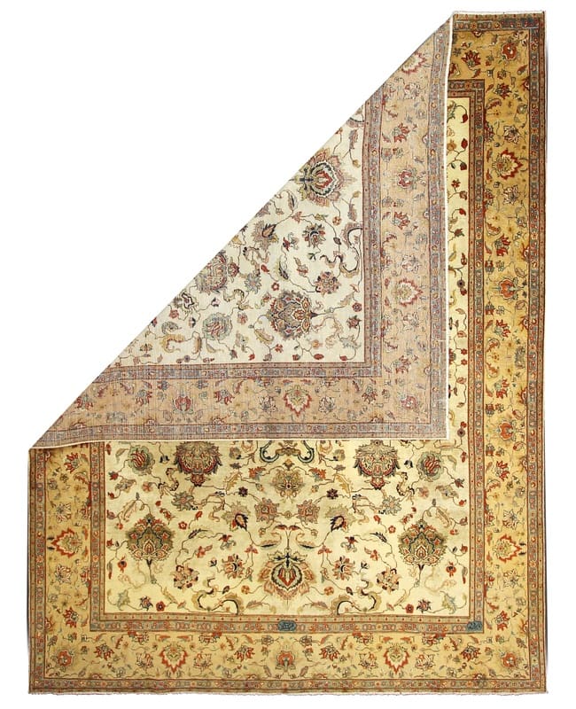 Exquisiter Tabriz-Teppich 387x297 cm – handgeknüpft, Perserteppich H1
