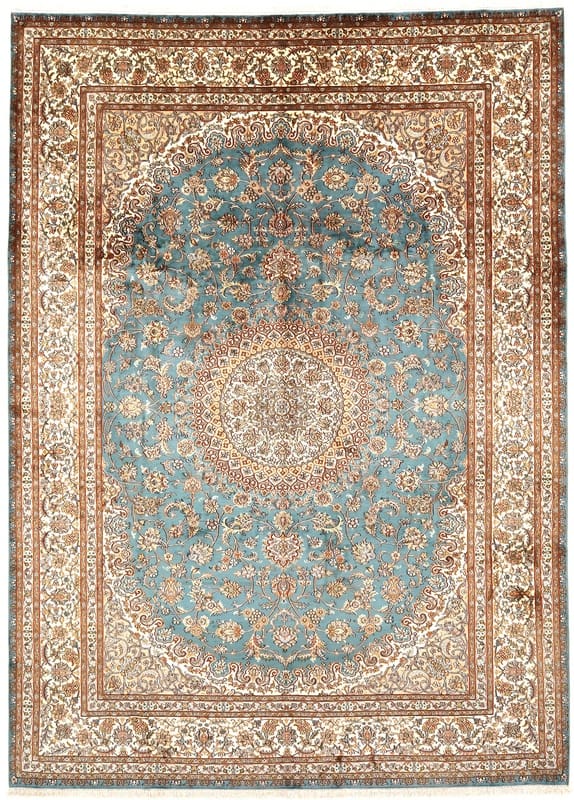 Orientteppich Kashmirsilk 338x246 cm - handgeknüpft, elegant