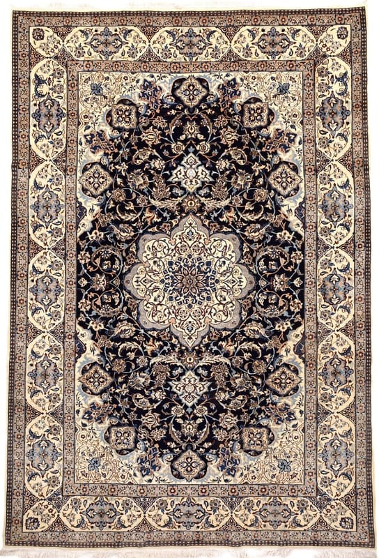 TeppichBazar Nain 9La Orientteppich 367x249 cm – Edles Design, handgeknüpft H1