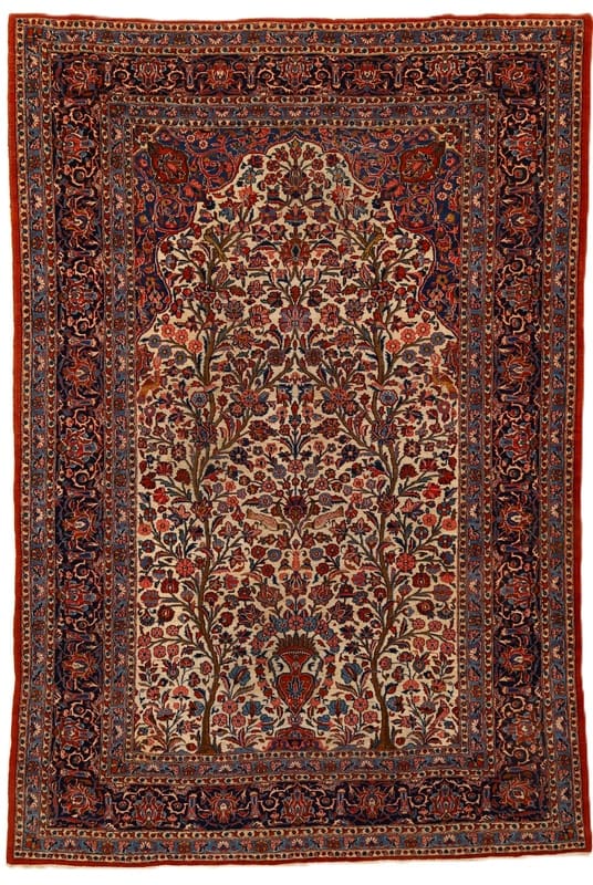 Antiker Kashan Teppich 345x231 cm – Handgeknüpft, Perserteppich
