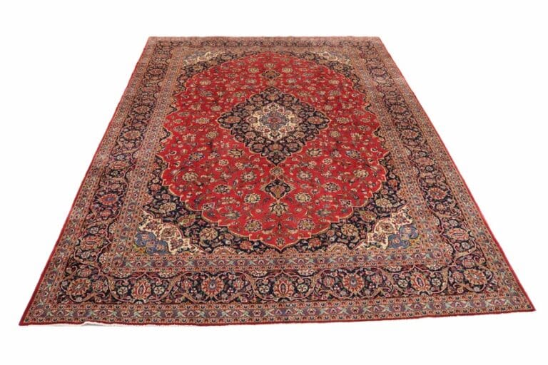 Orientteppich Keshan 425x304 cm, handgeknüpft, floral, traditionell