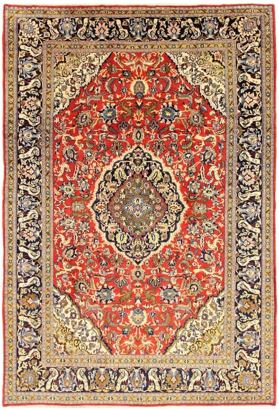 Sarough Teppich 350x238 cm - Hochwertig & handgeknüpft