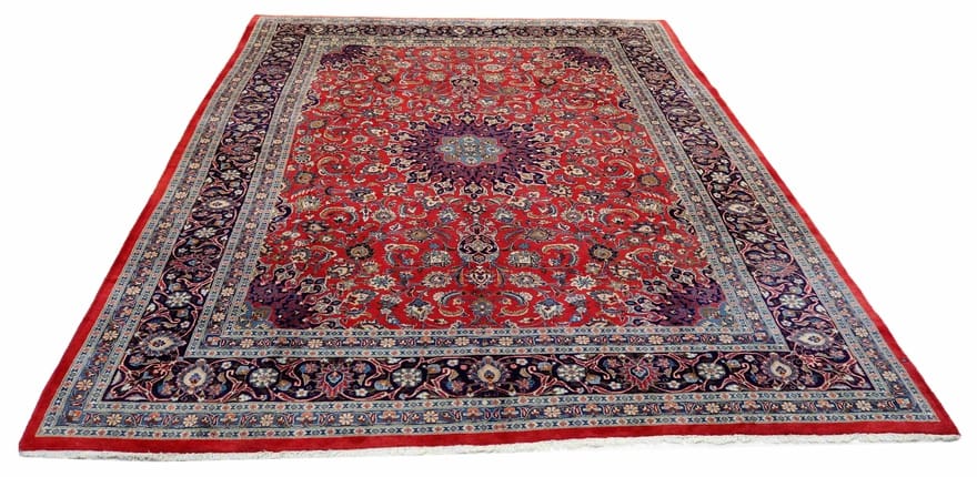 „Mashhad Teppich 402x291 cm, handgeknüpft, exquisite Wolle“