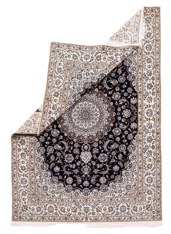 Nain 6La Teppich – Dunkelblau 365x261 cm, 800.000 Knoten, handgeknüpft