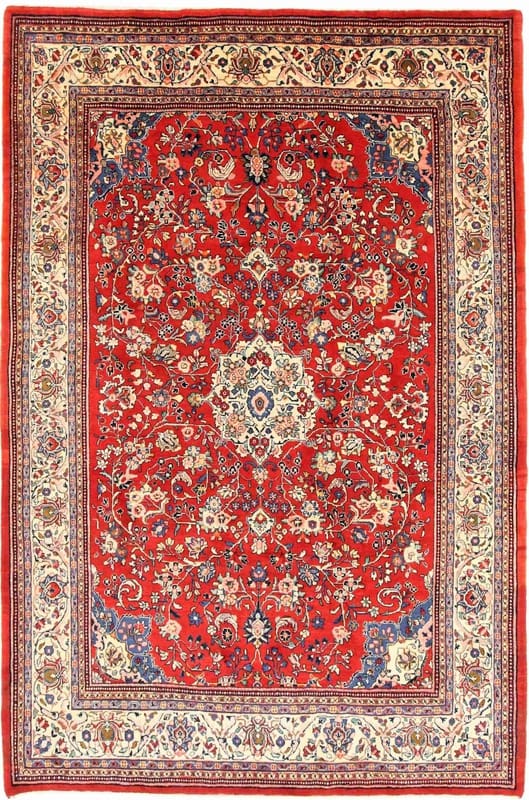 Orientteppich Sarough 326x216 cm - Antik, einzigartiges Design, handgeknüpft