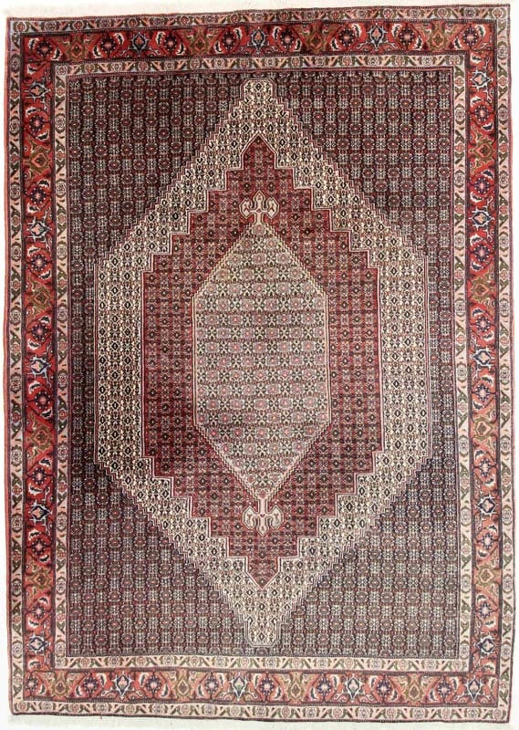 Senneh Teppich 292x206 cm - handgeknüpft, aus Kurdistan, robust