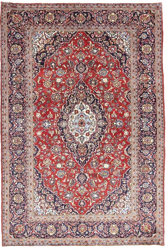 KESHAN Teppich 311x208 cm - handgeknüpft, klassisch, Perserteppich