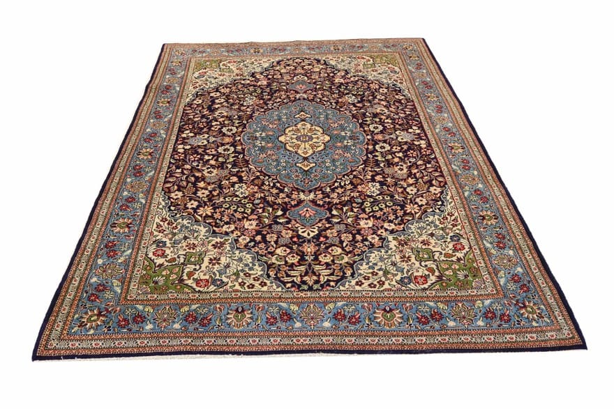Ghom Teppich 349x231 cm aus Seide, handgeknüpft, luxuriös H1