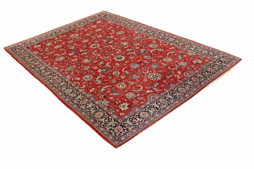 Sarough Teppich 350x238 cm - Antik, einzigartiges Design, handgeknüpft