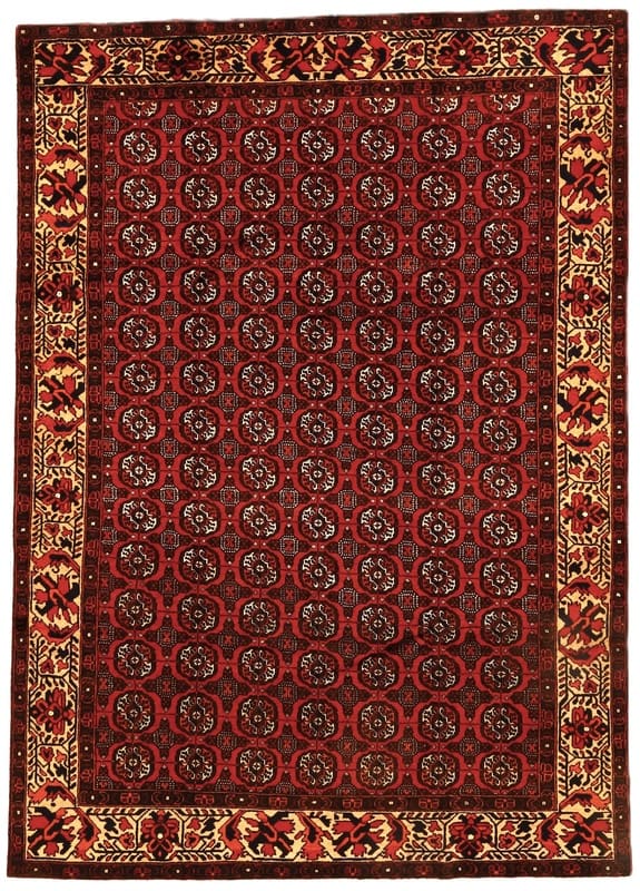 Handgeknüpfter Kurdi Orientteppich 292x205 cm - tiefrot, Gul-Muster
