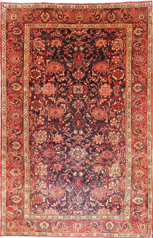 Perserteppich 326x213 cm, 128.000 Knoten, Blau/Türkis, handgeknüpft