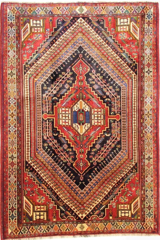Ghashghai Teppich 282x190 cm, 160.000 Knoten, handgeknüpft, Perserteppich
