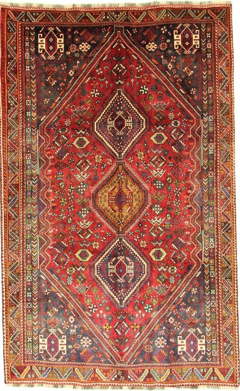 Ghashghai Teppich 300x187 cm - Feinster handgeknüpfter Orientteppich
