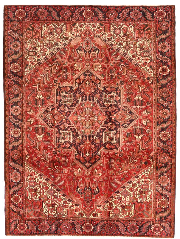 Handgeknüpfter Heriz Orientteppich 349x262 cm, Wolle, traditionell