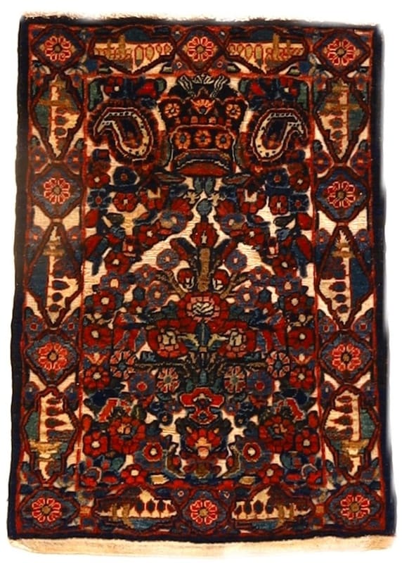 Antiker Sarugh Teppich 72x51 cm – Handgeknüpft, Perserteppich