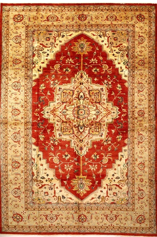 ZieglerDesign Heriz Teppich 496x397 cm, handgeknüpft, Orientteppich
