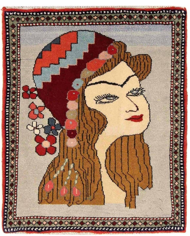 Orientteppich Keshan 58x47 cm – Handgeknüpft, blumige Muster