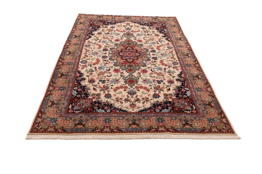 Keshan Orientteppich 305x201 cm - handgeknüpft, florales Muster