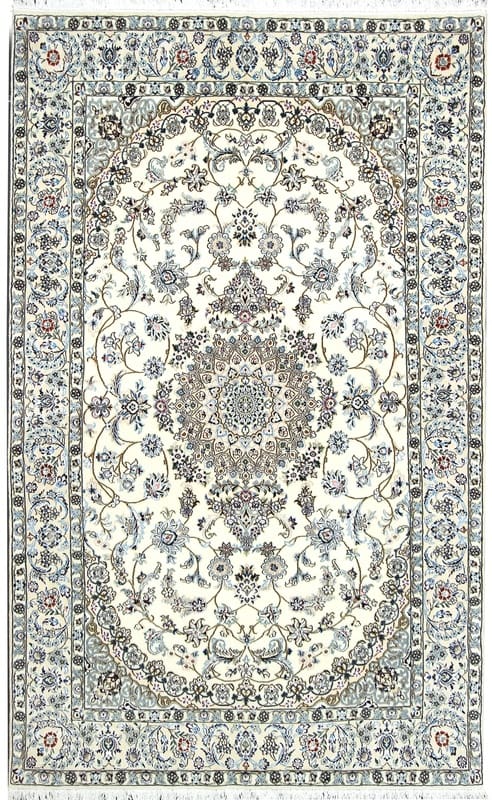 Großer NAIN 9LA Teppich 274x169 cm – Handgeknüpft, zarte Farben, Orientteppich