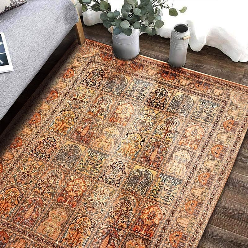 Kashmirsilk Orientteppich 302x221 cm, handgeknüpft, einzigartig