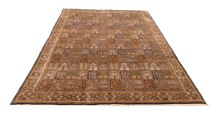 Handgeknüpfter Kaschmir-Seidenteppich 309x217 cm – orientalisch, luxuriös