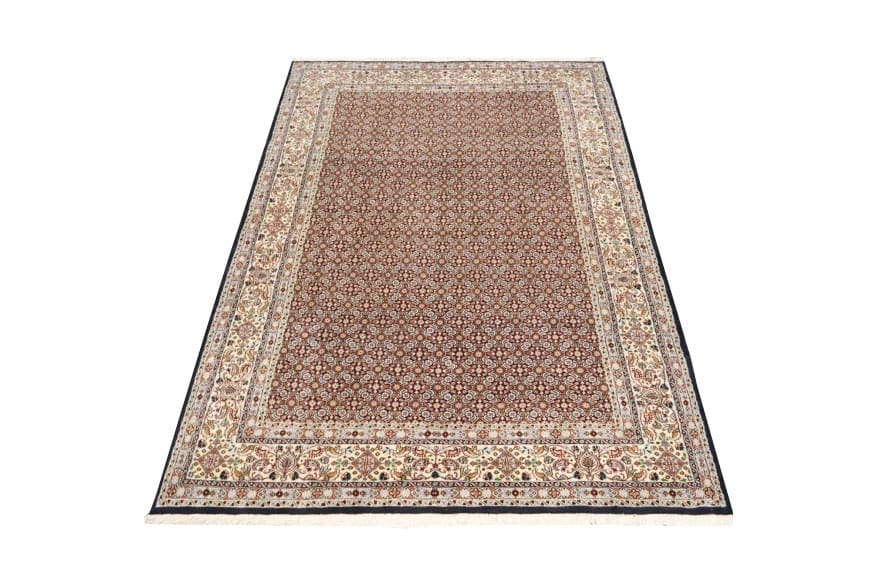 Handgewebter Moud-Teppich 300x194 cm - Perserteppich, blumig, elegant